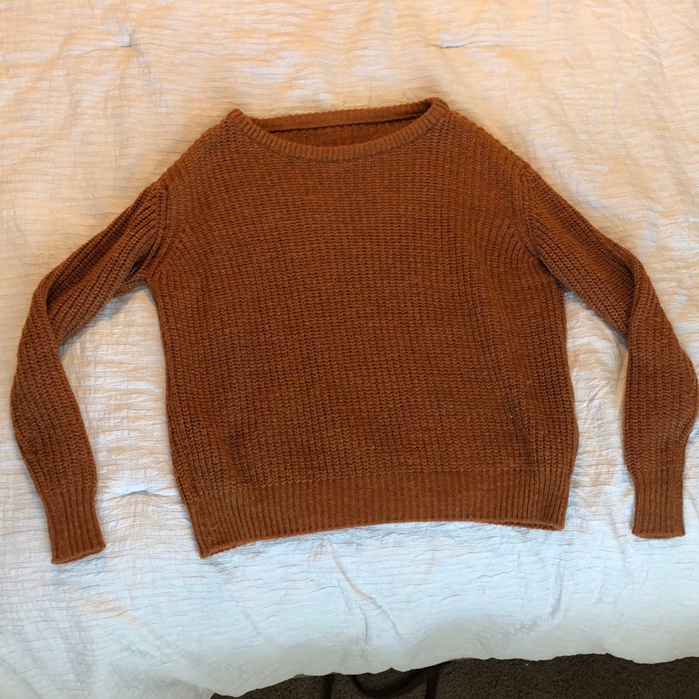 Orange knit sweater
